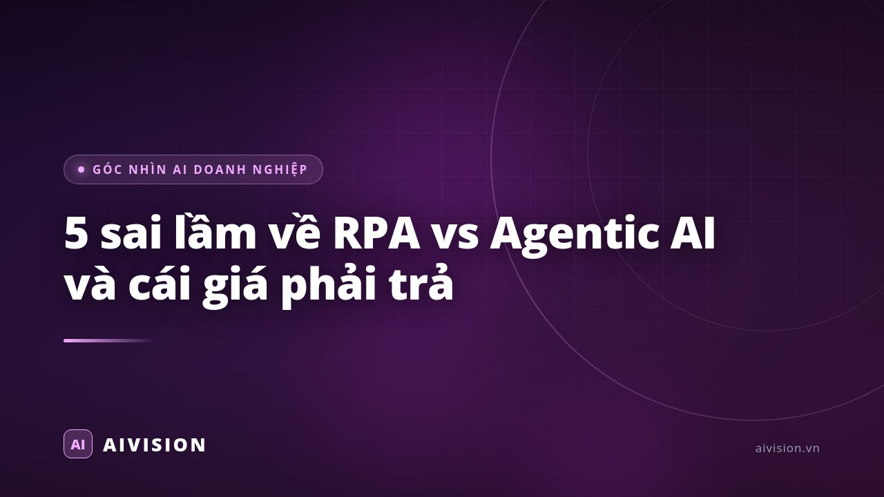 5 sai lầm về RPA vs Agentic AI và cái giá phải trả