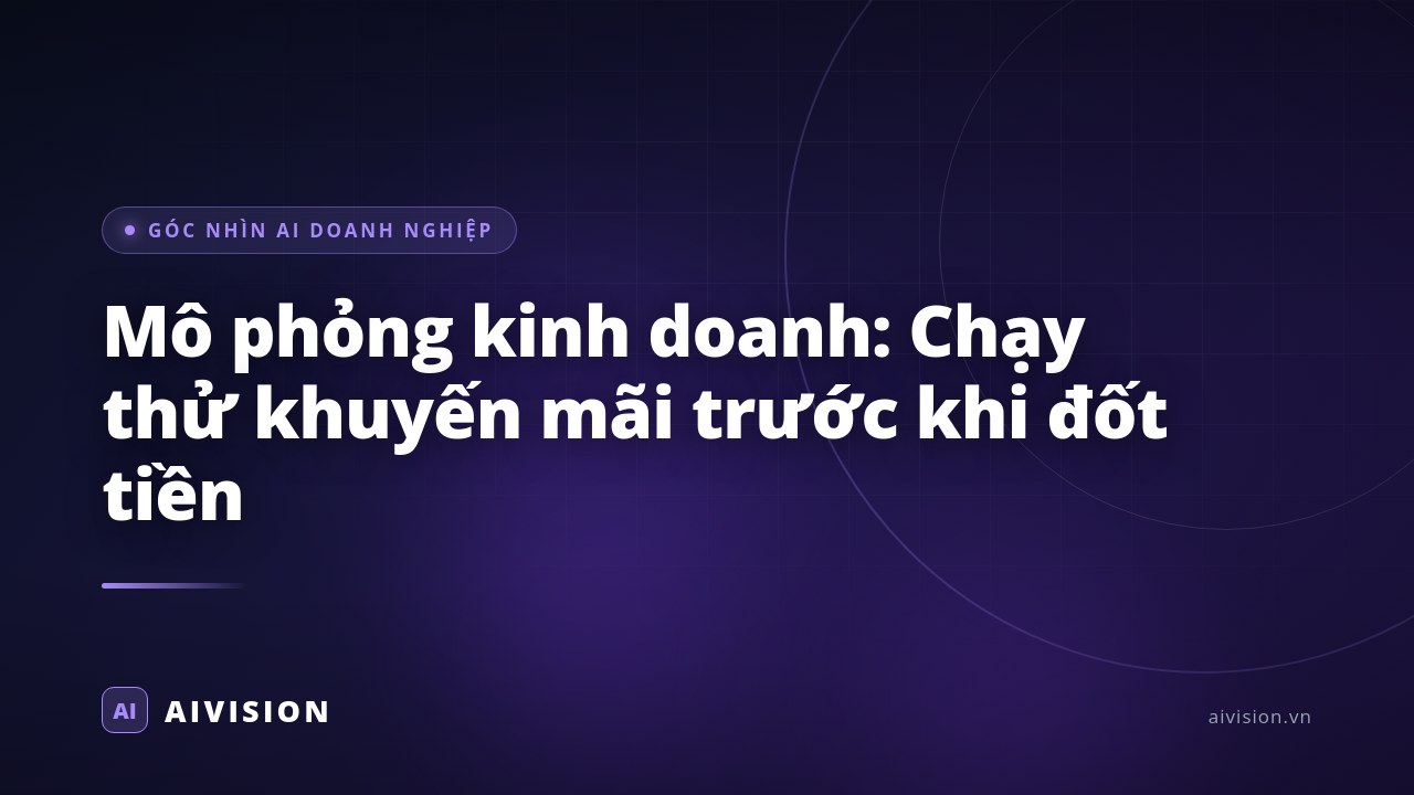 Mô phỏng kinh doanh: Chạy thử khuyến mãi trước khi đốt tiền