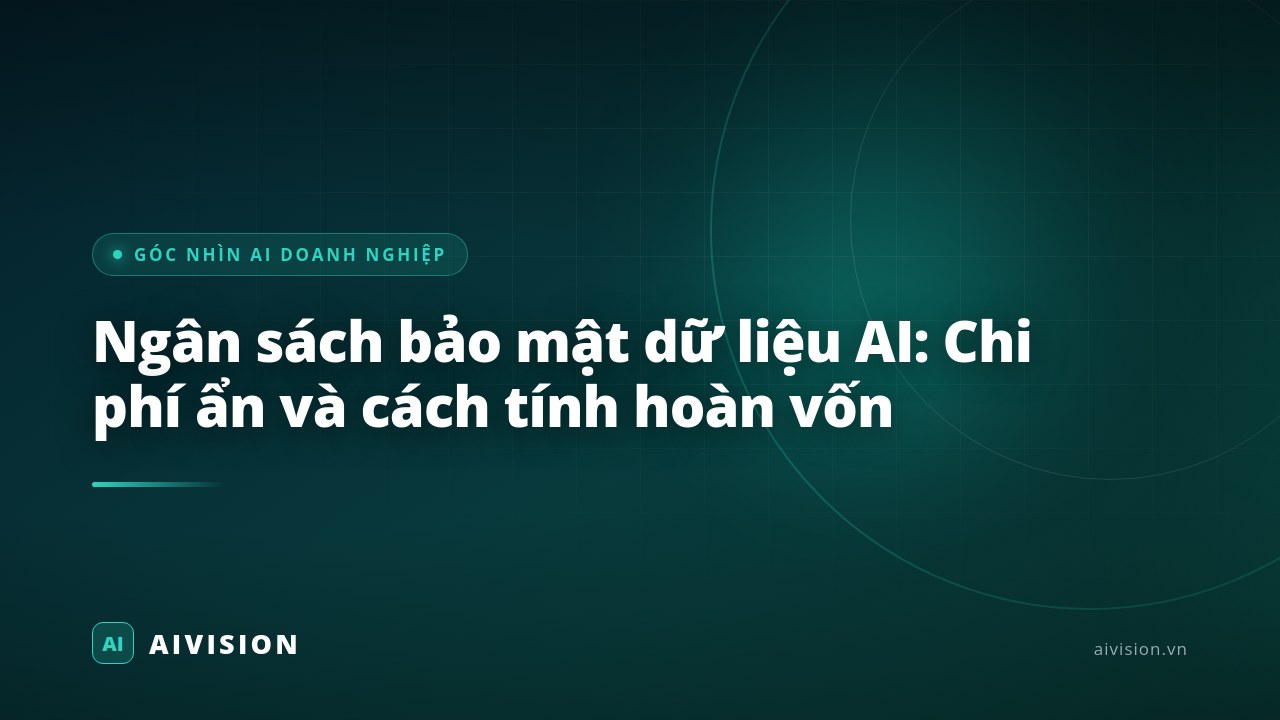 Ngân sách bảo mật dữ liệu AI: Chi phí ẩn và cách tính hoàn vốn